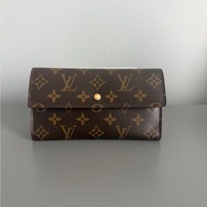Authentic Louis Vuitton Sarah Wallet Monogram Canvas Brown Y2K Vintage